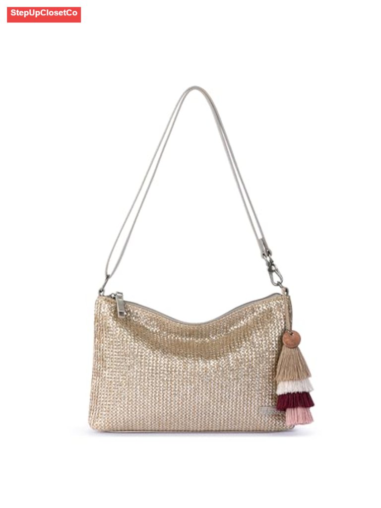 Convertible 3-In-1 Woven Crossbody Purse Clutch Shoulder Bag With Adjustable